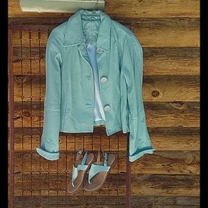 Leather Blazer with matching shoes